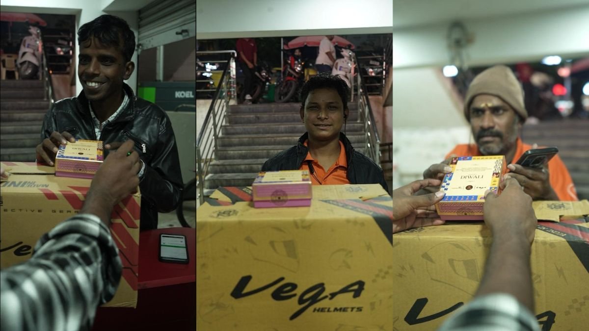 Helmet Distribution Campaign for Delivery Partners by Vega X AOB X Possibilitea